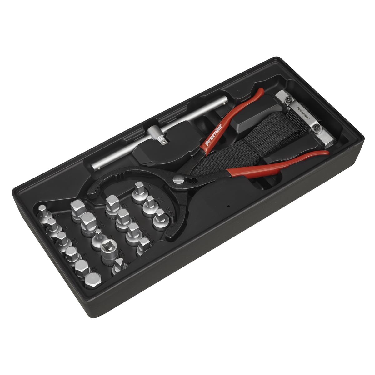 Sealey TBT28 Tool Tray with Oil Filter Wrench, Pliers & Drain Plug