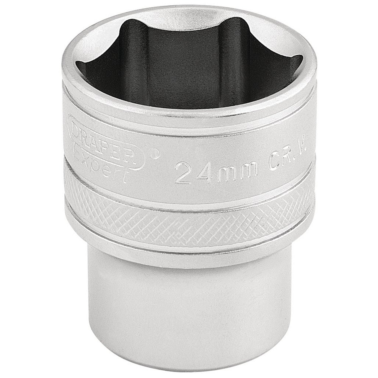 Draper 16615 6 Point Metric Socket, 1/2" Sq. Dr., 24mm