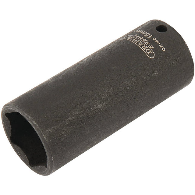 Draper 05193 HI-TORQ? 6 Point Deep Impact Socket, 1/4" Sq. Dr., 15mm