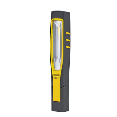 Draper 11762 COB/SMD LED Rechargeable Inspection Lamp, 7W, 700 Lumens, Yellow, 1 x USB Cable Supplied