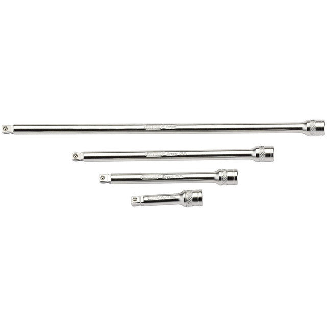 Draper 16766 Wobble Extension Bar Set, 1/4" Sq. Dr., Micro Satin Chrome (4 Piece)