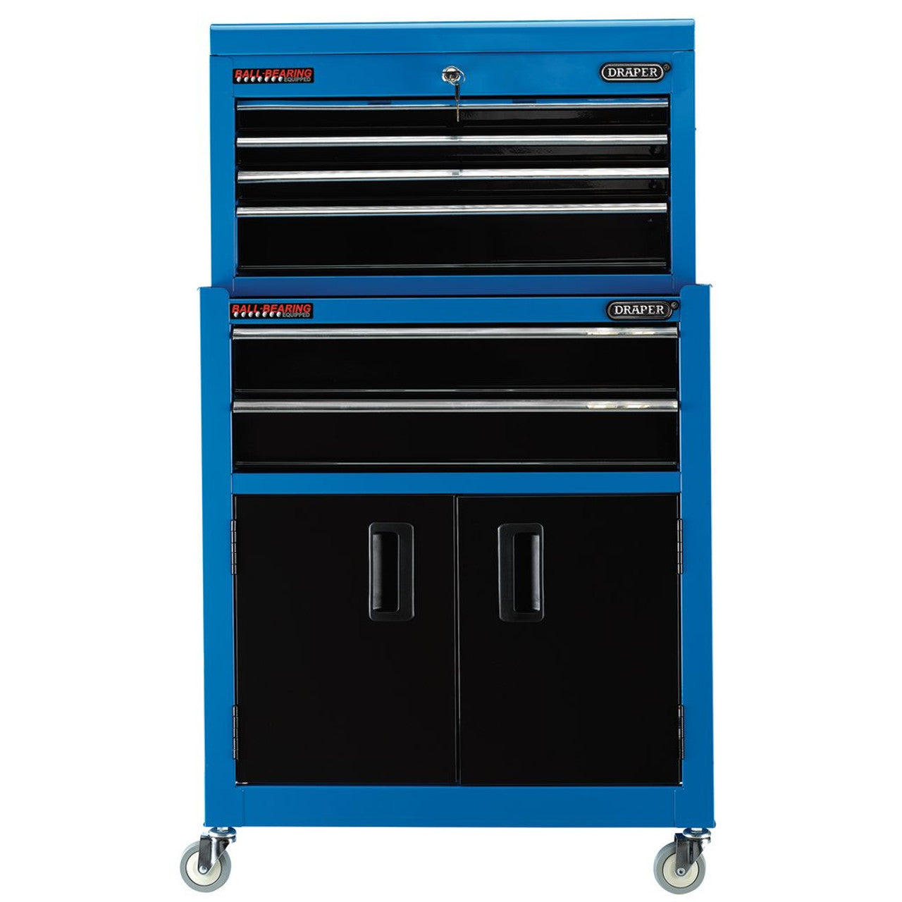 Draper 19563 Combined Roller Cabinet and Tool Chest, 6 Drawer, 24", Blue