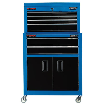 Draper 19563 Combined Roller Cabinet and Tool Chest, 6 Drawer, 24", Blue