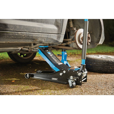 Draper 28481 Trolley Jack, 3 Tonne, Blue