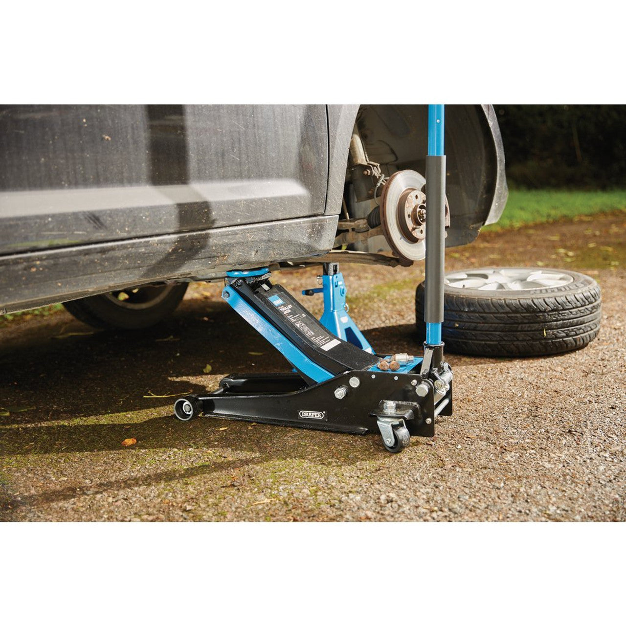 Draper 28481 Trolley Jack, 3 Tonne, Blue