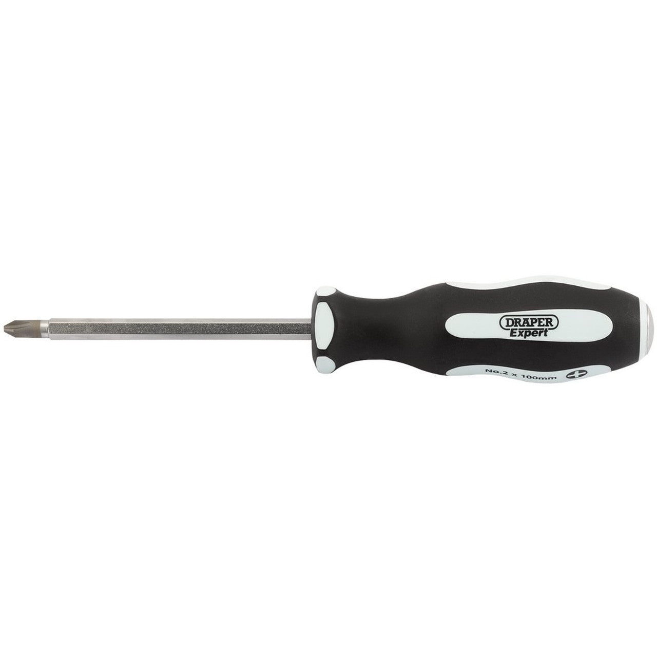 Draper 35223 'Pound Thru' Cross Slot Soft Grip Screwdriver, No.2 x 100mm