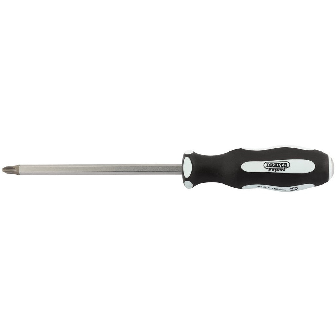 Draper 35225 'Pound Thru' Cross Slot Soft Grip Screwdriver, No.3 x 150mm