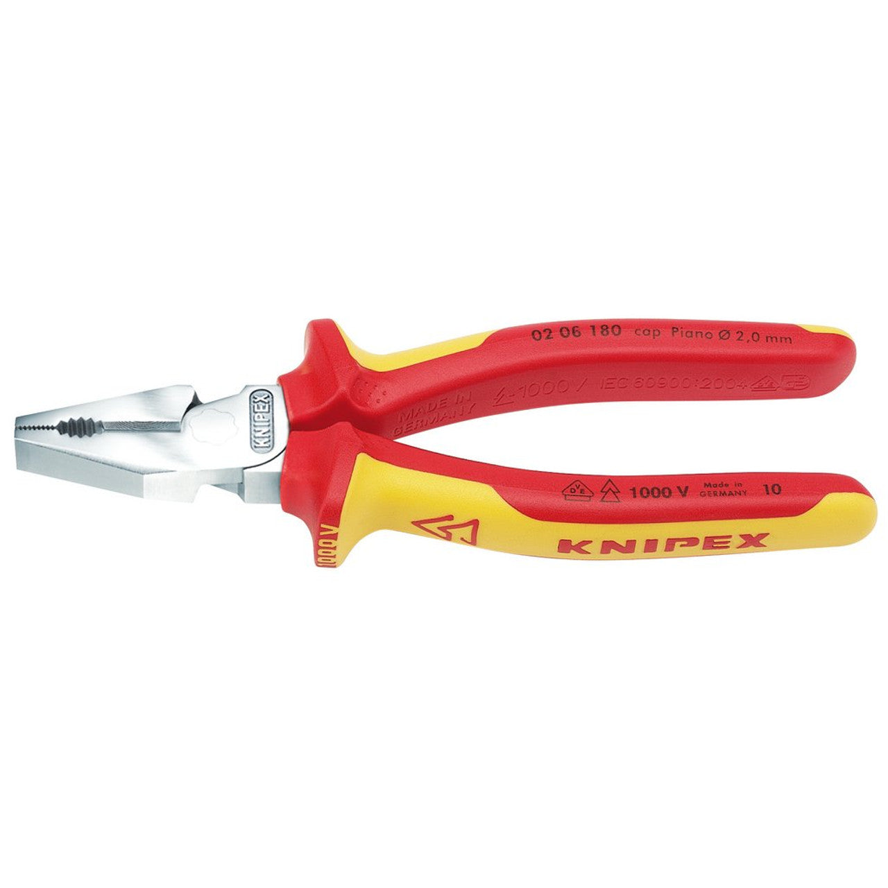 Draper 49168 Knipex 02 06 180 Fully Insulated High Leverage Combination Pliers, 180mm