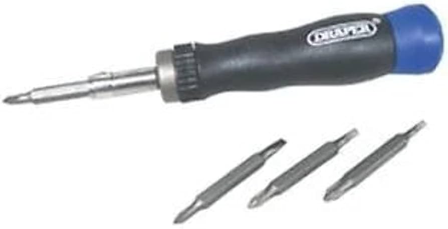 Draper 51877 8 Piece Ratchet Screwdriver & Bit Set