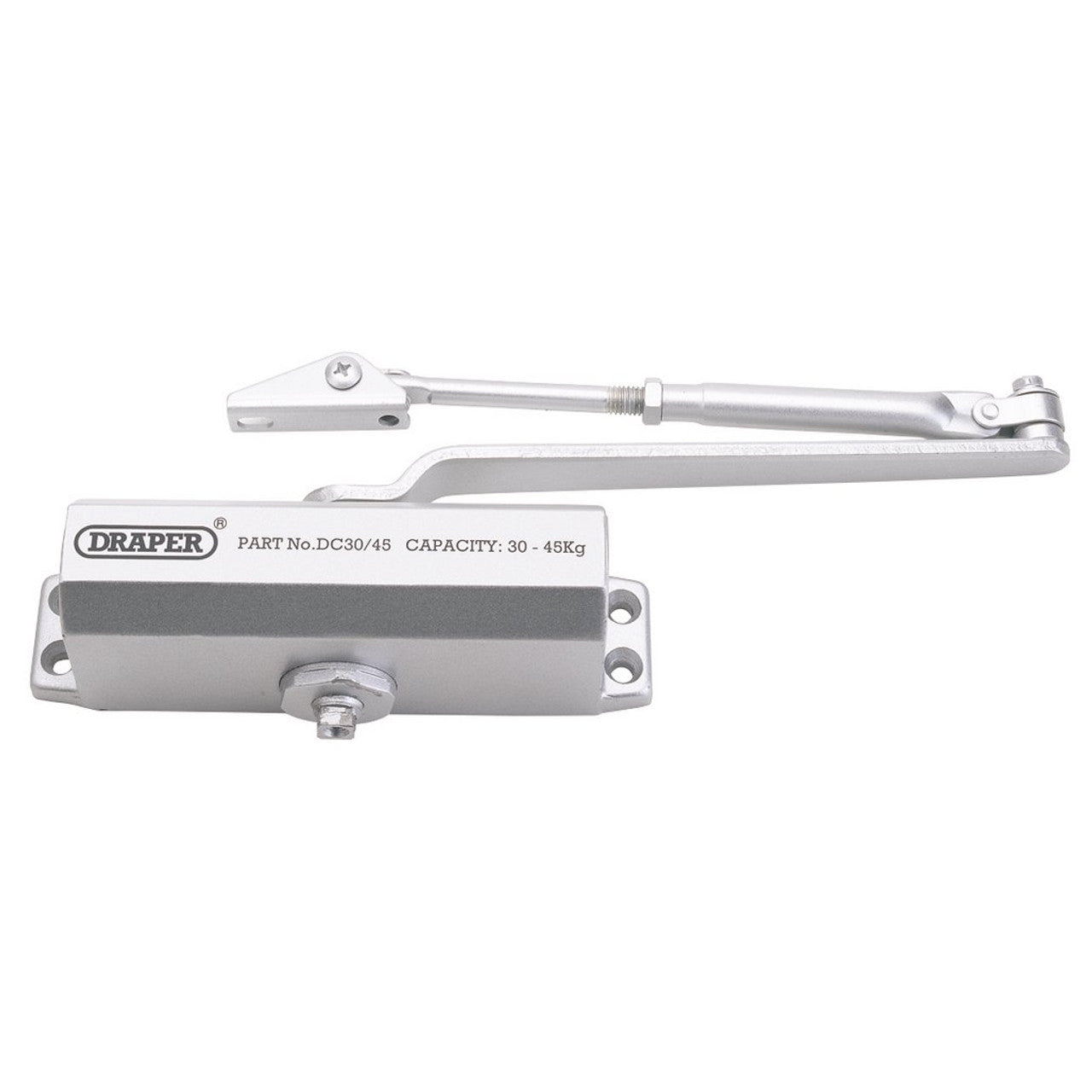 Draper 62893 Adjustable Automatic Door Closer for Doors Between 25kg & 45kg