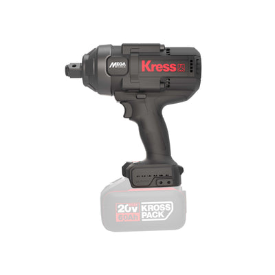 Kress KUB35.91 20V Brushless Impact Wrench, 1700Nm 3/4", Bare Tool & Stacking Case