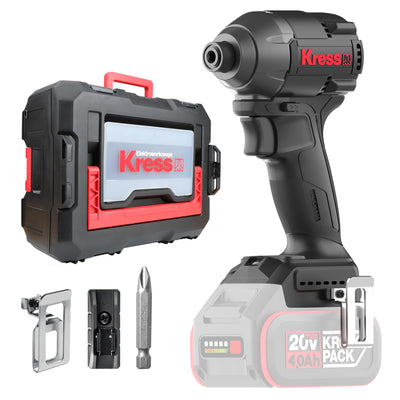 Kress KUB61.91 20V Brushless Compact Impact Driver, 230Nm, Bare Tool & Stacking Case