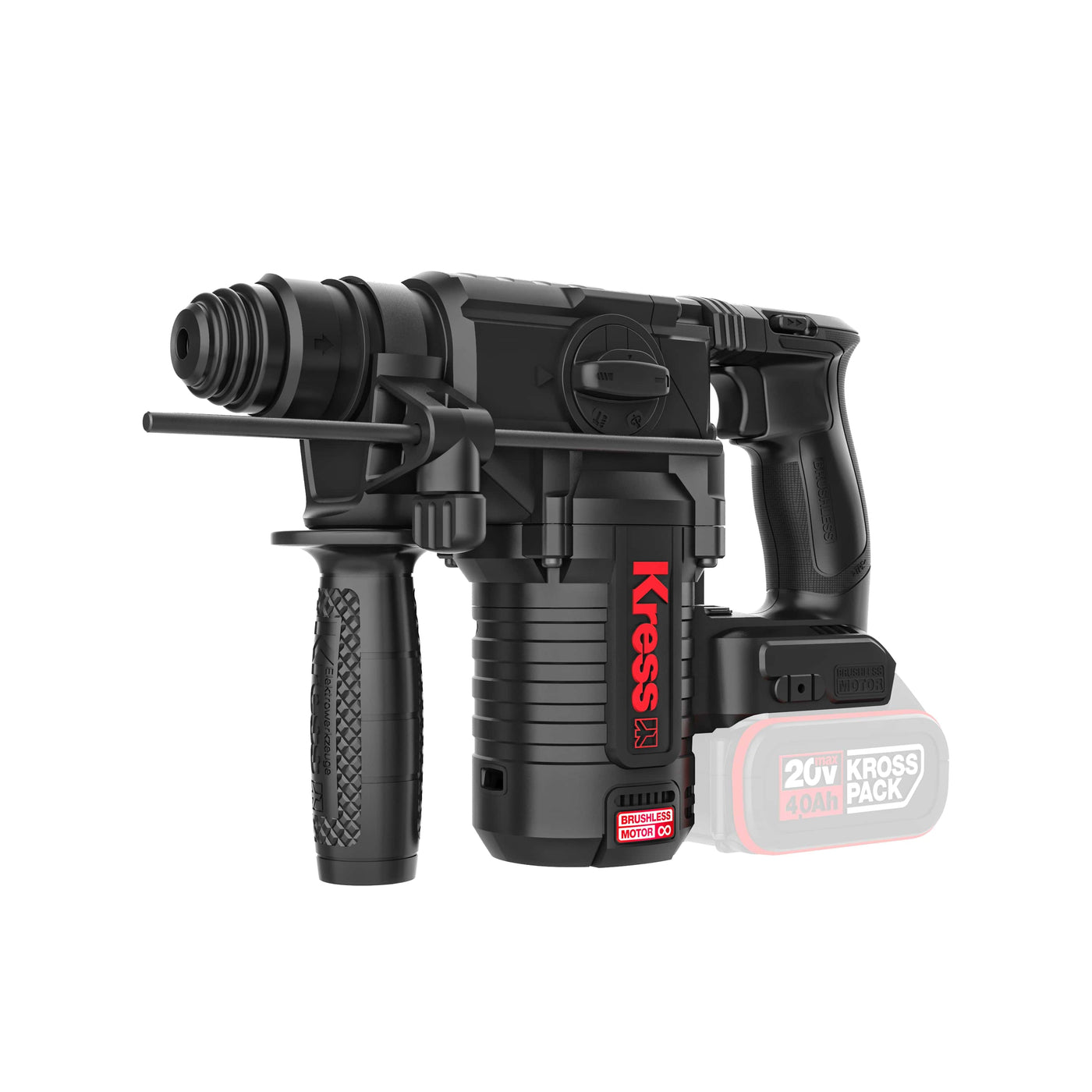 Kress KUC61.91 20V Brushless Rotary Hammer, 2kg 2.2J, 24mm SDS+, Bare Tool & Stacking Case