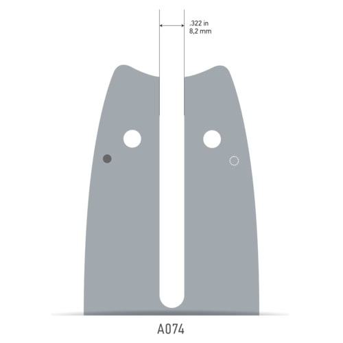 Oregon 120SDEA074 Single Rivet Guide Bar, 12"