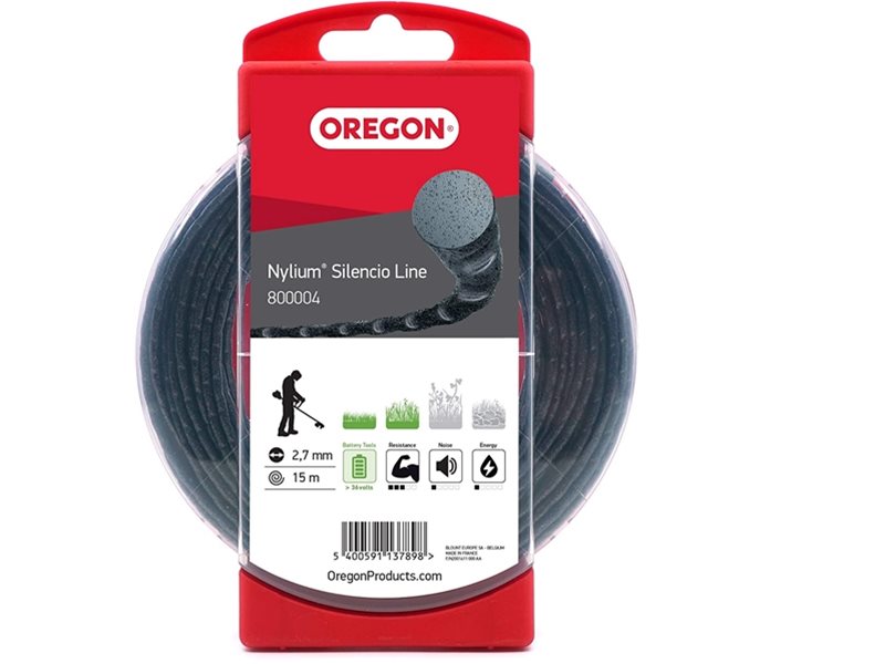 Oregon 800004 Nylium Silencio Trimmer Line, 2.7mm, 15m Donut