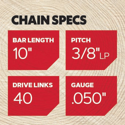 Oregon 91VXL040E Chainsaw Chain, 3/8 series, VersaCut, Semi Chisel, Long Top