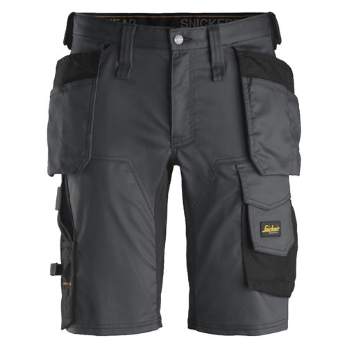 Snickers 6141 AllroundWork Holster Stretch Shorts, Grey/Black