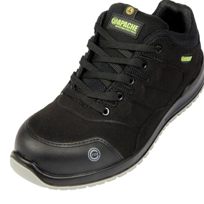 Sterling Apache Brampton Recycled Suede Safety Trainer Boot S3, Black