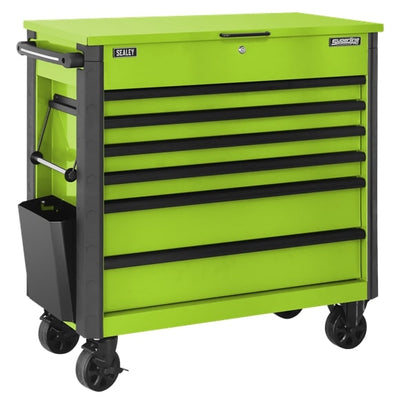 Sealey AP366HV Tool Trolley 6 Drawer with Ball Bearing Slides - Green