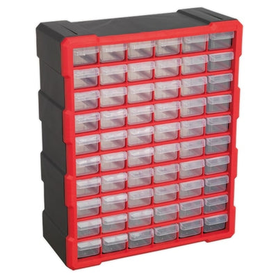 Sealey APDC60R 60 Drawer Cabinet Box - Red/Black