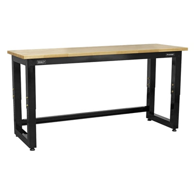 Sealey APMS22 1830mm Heavy-Duty Steel Adjustable Workbench with Wooden Worktop