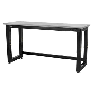 Sealey APMS23 1830mm Heavy-Duty Steel Adjustable Workbench with Stainless Steel Worktop