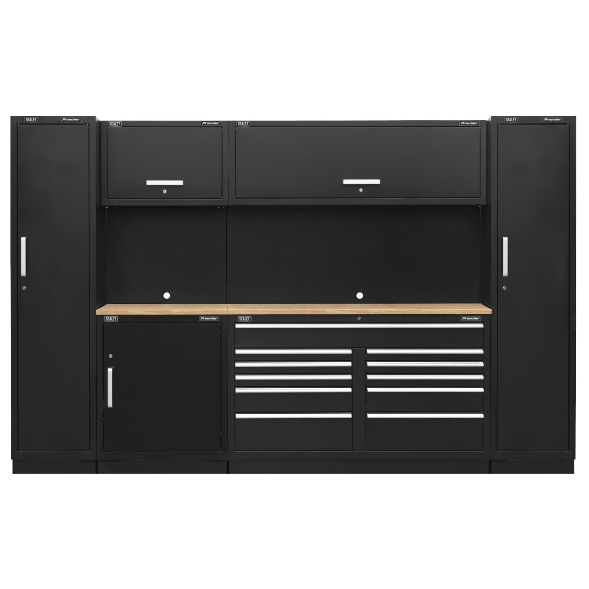 Sealey APMSCOMBO7W Modular Storage System Combo - Oak Worktop