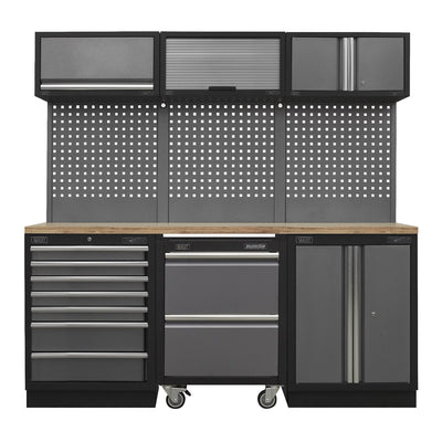 Sealey APMSSTACK12W Superline Pro 2.04m Storage System - Pressed Wood Worktop