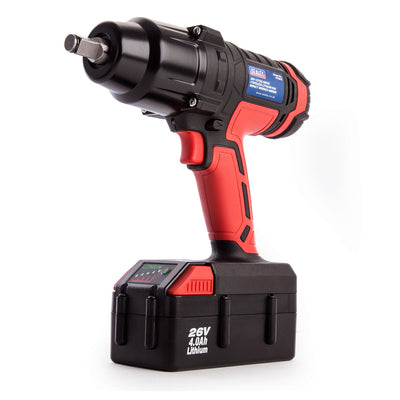 Sealey CP2612 Cordless 26V Impact Wrench 680Nm 1/2 Inch Drive, 4.0ah Battery & Charger CP2