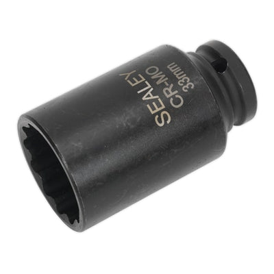 Sealey SX0041 Bi-Hex Deep Impact Socket 1/2"Sq Drive 33mm