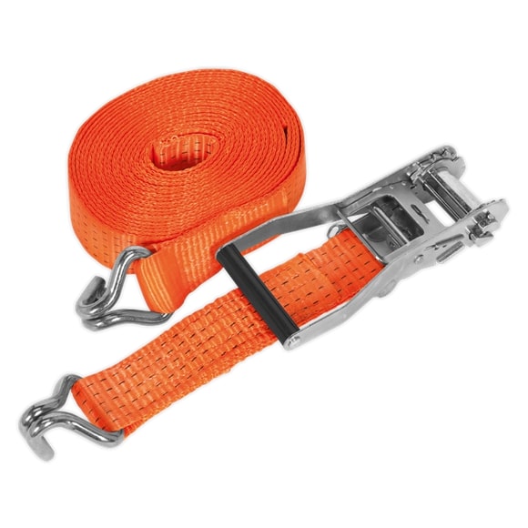 Sealey TD5010J Ratchet Tie Down 50mm x 10m Polyester Webbing 5000kg Breaking Strength