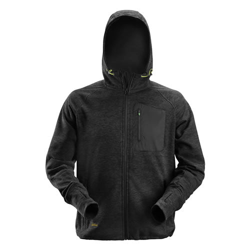 Snickers 8041 FlexiWork Fleece Hoodie, Black