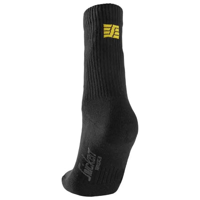 Snickers 9214 Cotton Socks, 3-Pack, Black