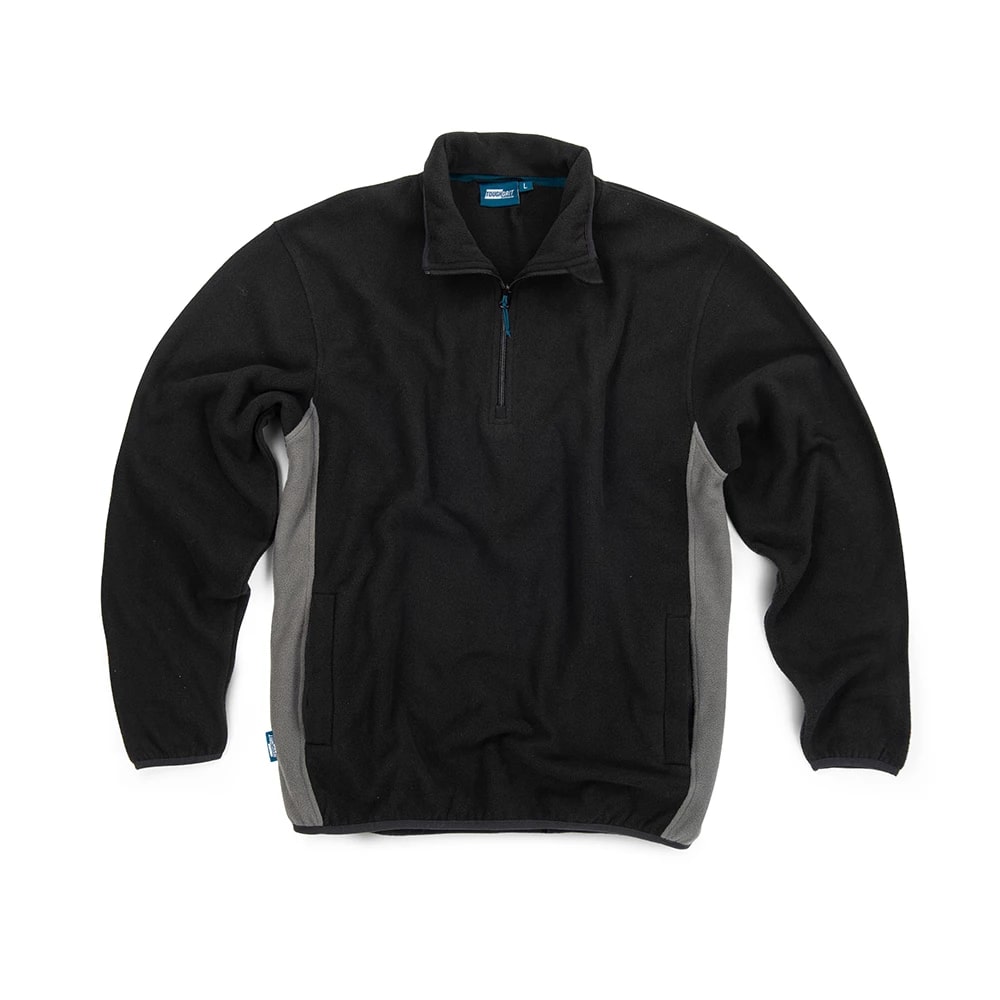 Tough Grit 318868 2-Tone 1/4 Zip Fleece Black / Charcoal