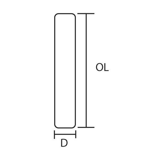 Trend Lock Template 25mm x 155mm Faceplate