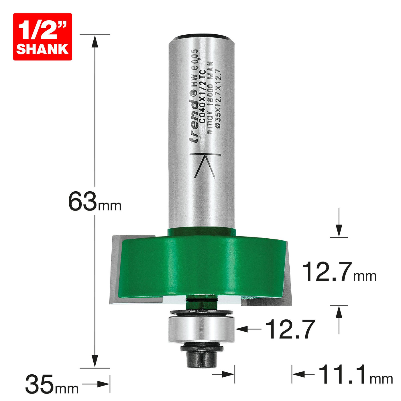 Trend Cut Self Guided Rebater 35mm Diameter x 12.7mm