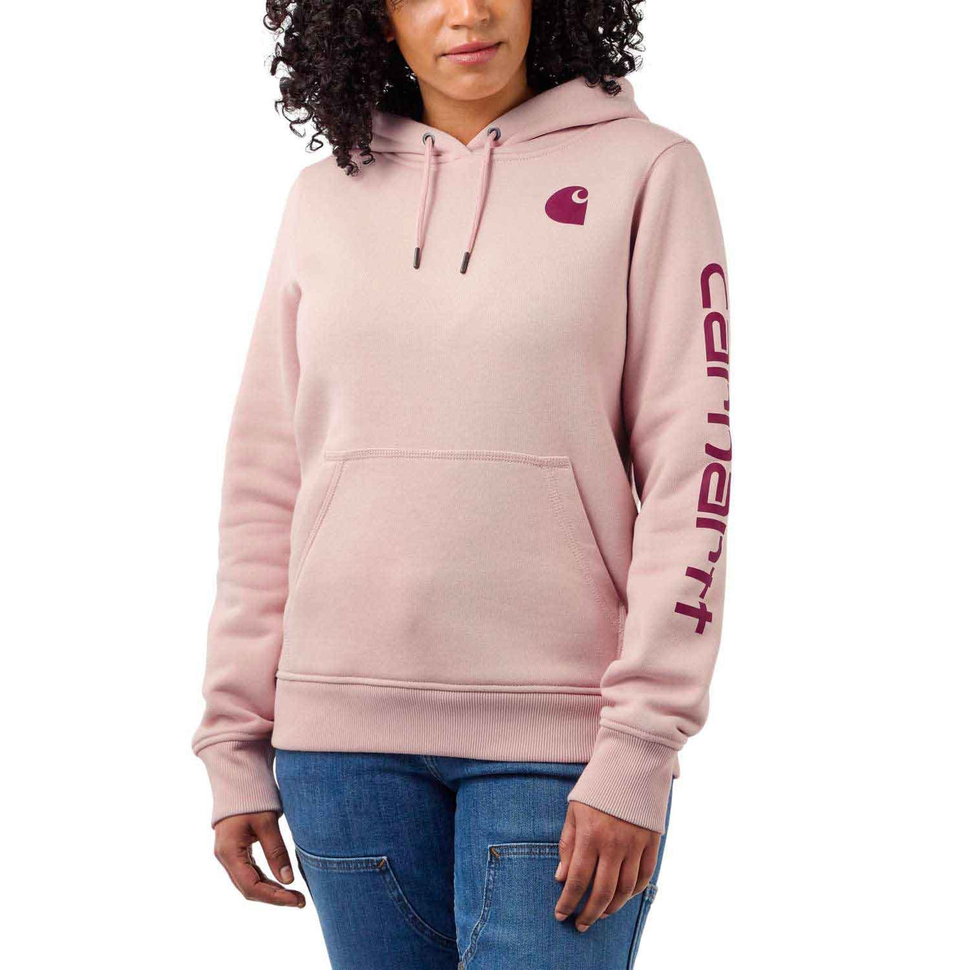 Carhartt 102791 Women's Logo Sleeve Graphic Sweatshirt, Ash Rose – DW ...