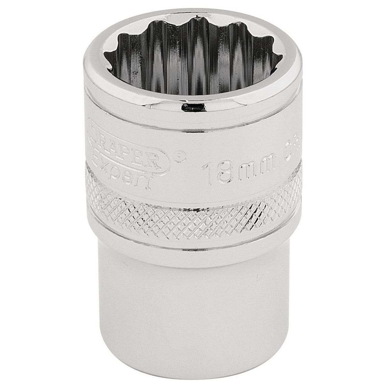 Draper 33202 HI-TORQ 12 Point Socket, 1/2" Sq. Dr., 18mm