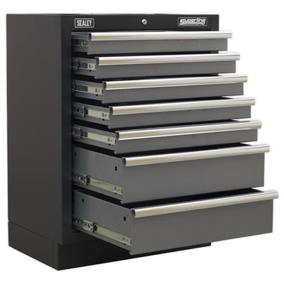 Sealey APMSSTACK12SS Superline Pro 2.04m Storage System - Stainless Steel Worktop