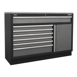 Sealey APMSSTACK11W Superline Pro 2.04m Storage System - Pressed Wood Worktop