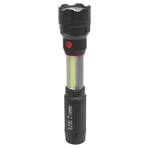 Sealey LED069 Torch/Inspection Light 3W COB & 3W LED 4 x AAA Cell