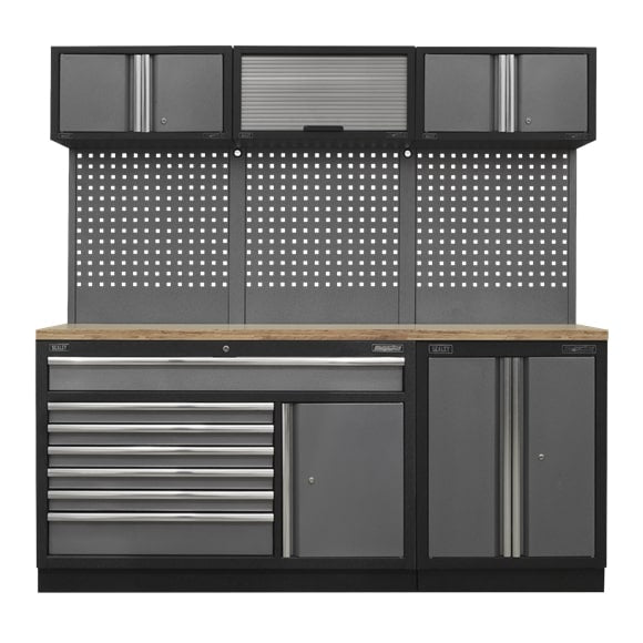 Sealey APMSSTACK11W Superline Pro 2.04m Storage System - Pressed Wood Worktop