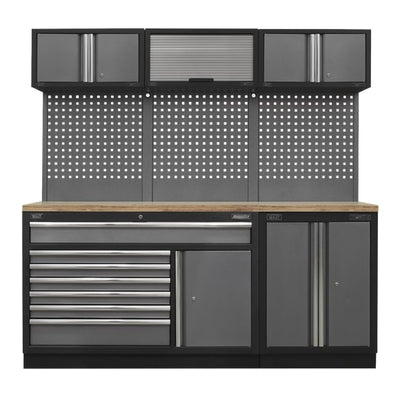 Sealey APMSSTACK11W Superline Pro 2.04m Storage System - Pressed Wood Worktop