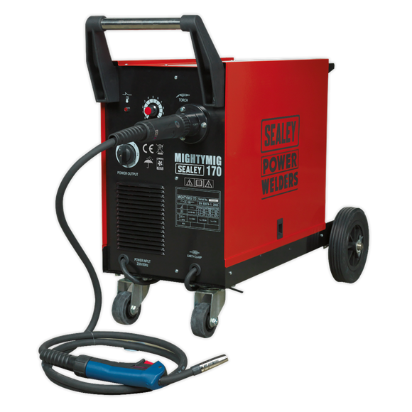 Sealey MIGHTYMIG170 Professional Gas/No-Gas MIG Welder 170Amp with Euro Torch