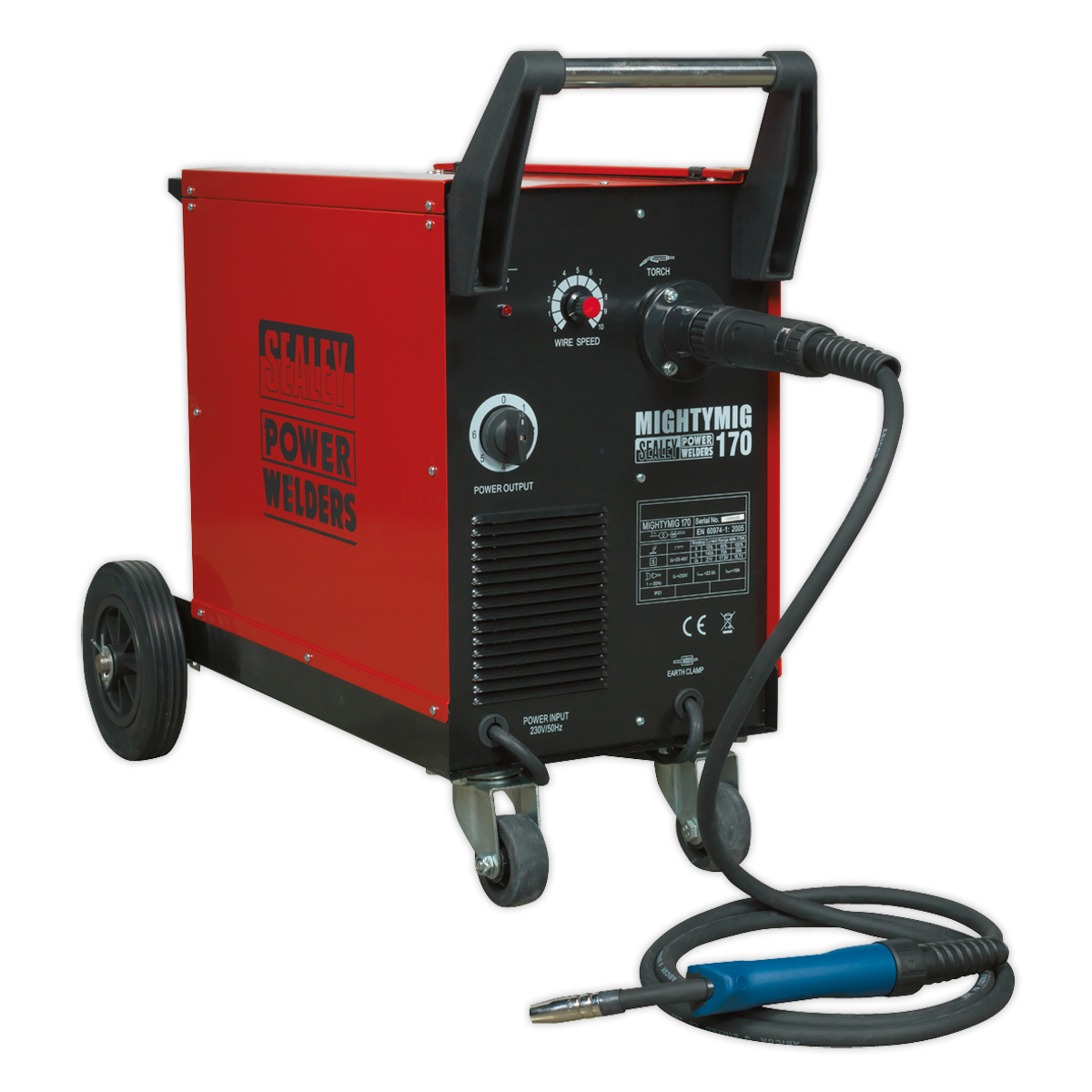 Sealey MIGHTYMIG170 Professional Gas/No-Gas MIG Welder 170Amp with Euro Torch